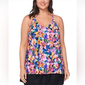 Island Escape Floral Razorback Tankini
